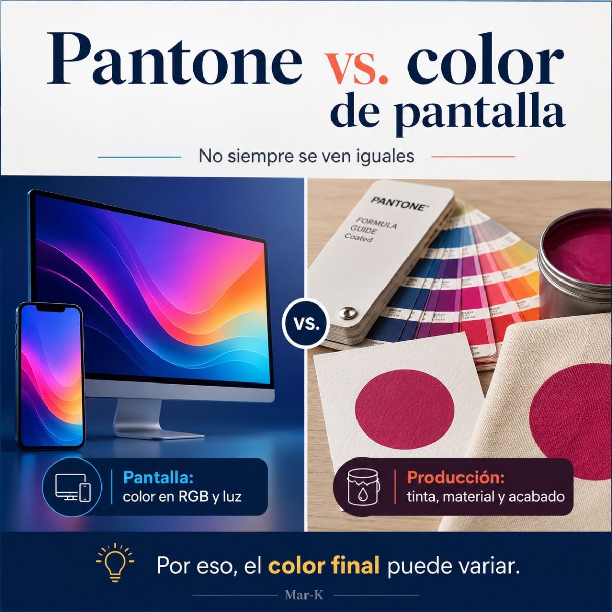 Pantone vs. color de pantalla: ¿por qué no siempre se ven iguales?