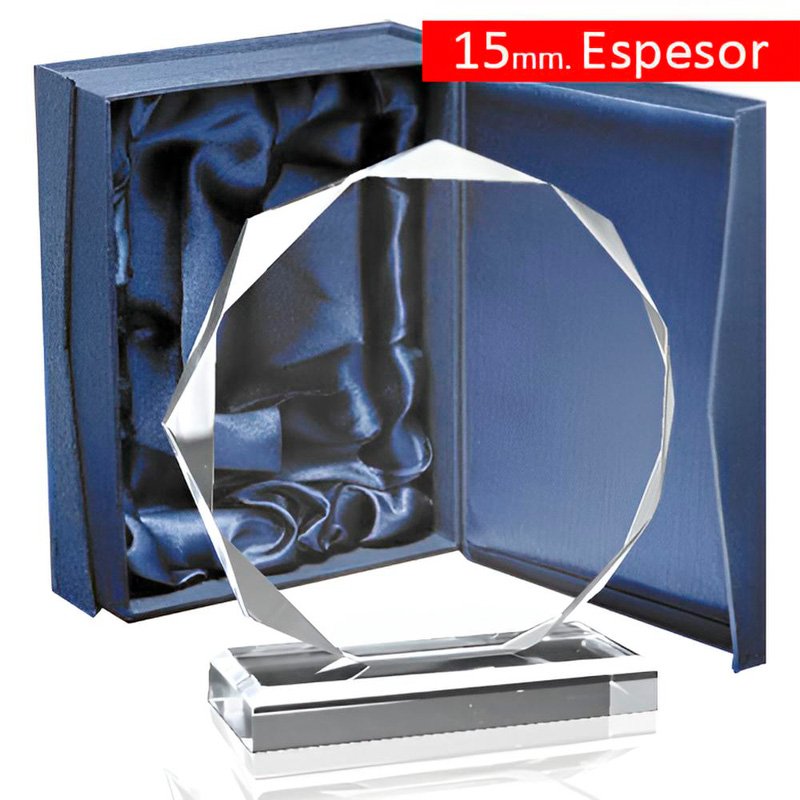 Galvano Cristal Octagonal 15mm