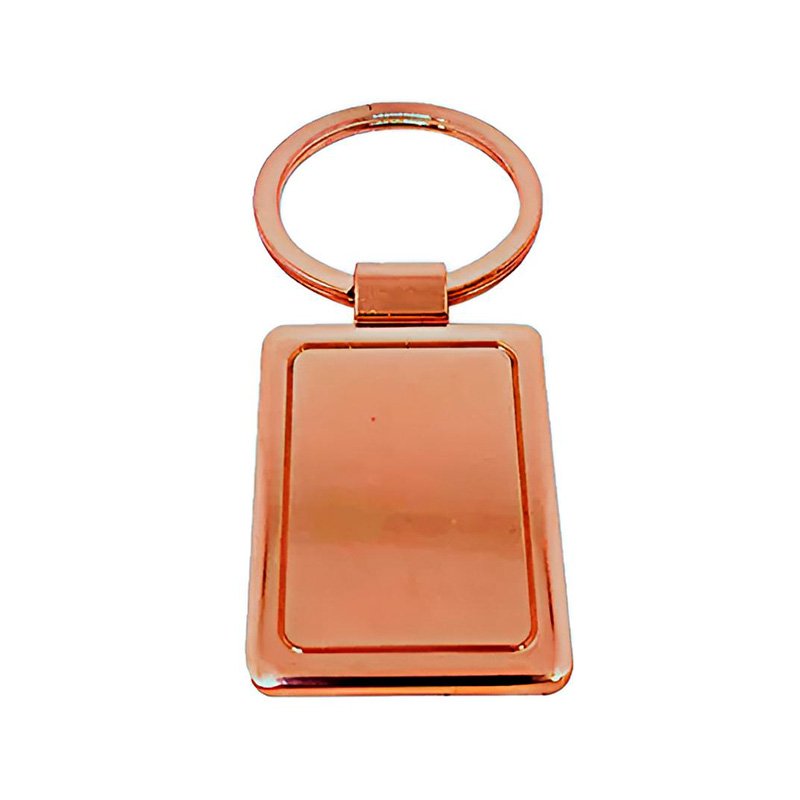 Llavero Metálico Rectangular Encobrizado