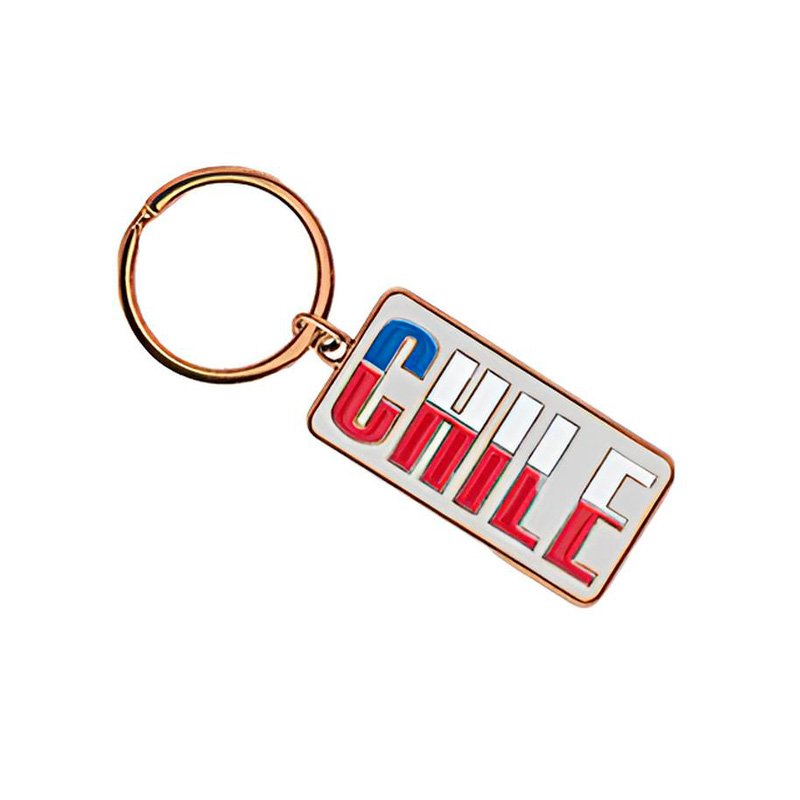 Llavero Metálico Encobrizado Chile