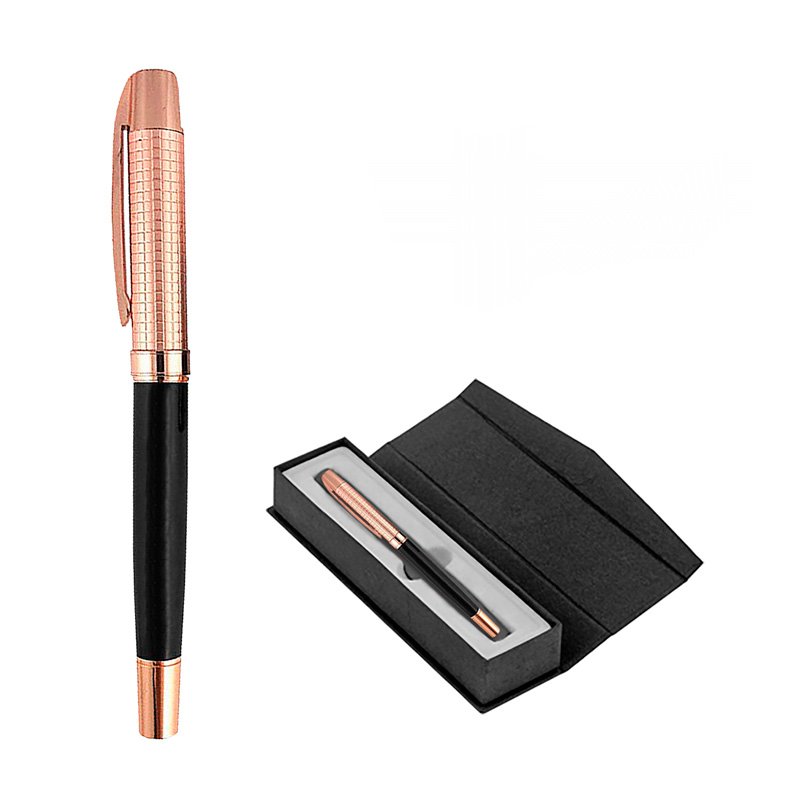 Roller Metálico Encobrizado Negro Con Estuche