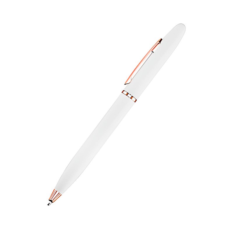 Bolígrafo Metálico Blanco Encobrizado