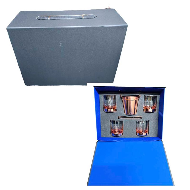 Maleta Vasos E Hielera De Cobre