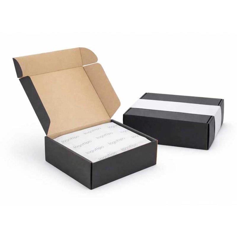 Caja Carton Autoarmable Con Papel Mantequilla