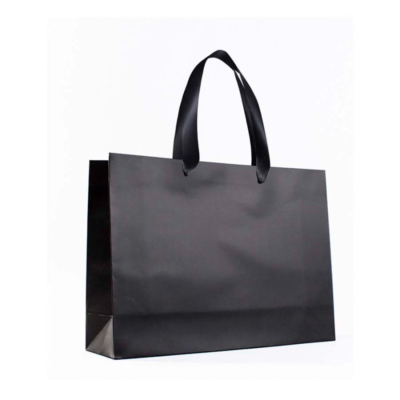 Bolsa De Papel Premium Negra | 30x41x17 Cm