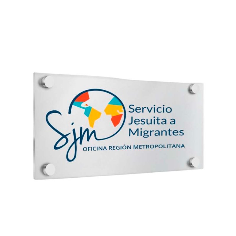 Letrero Con Distanciadores - Merchandising corporativo personalizable
