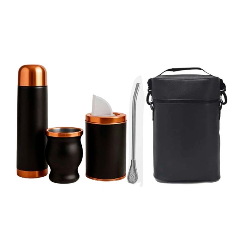 Set De Mate Color Negro - Merchandising corporativo personalizable