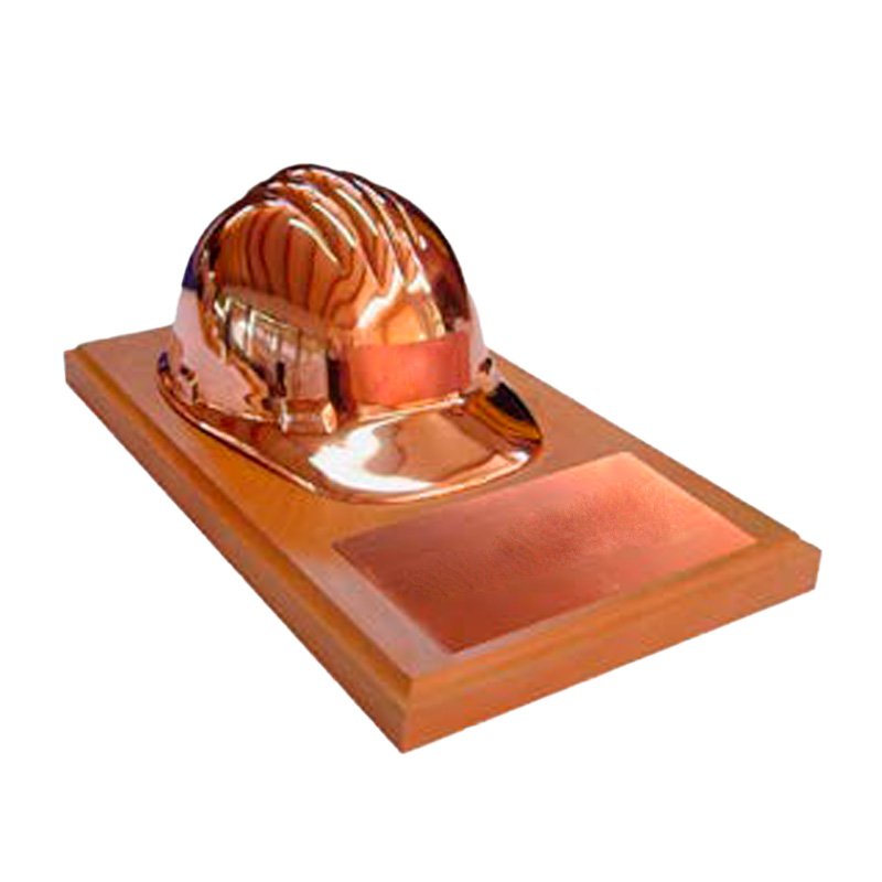 Casco Cobre Con Base De Madera - Merchandising corporativo personalizable