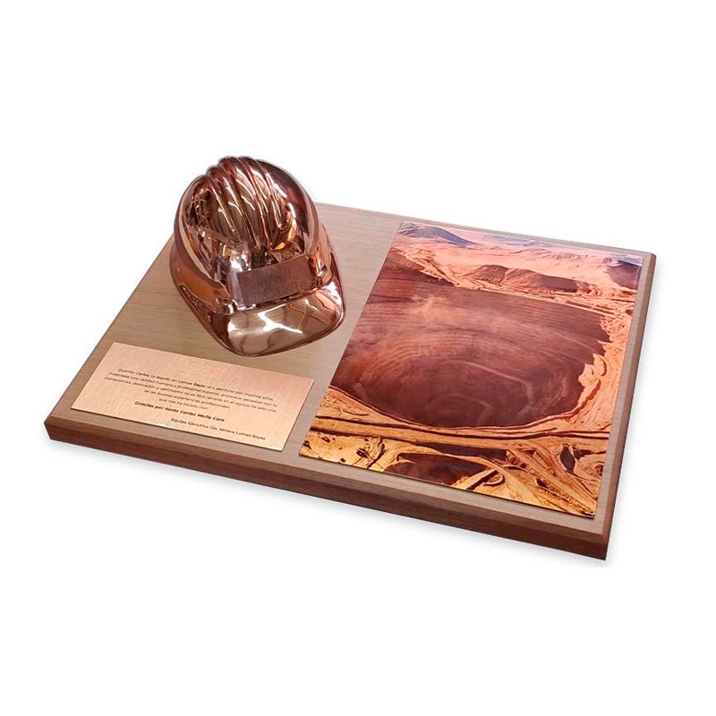 Galvano Casco Conmemorativo - Merchandising corporativo personalizable