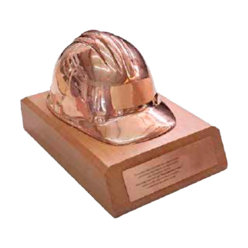 Casco Cobre Con Base De Madera
