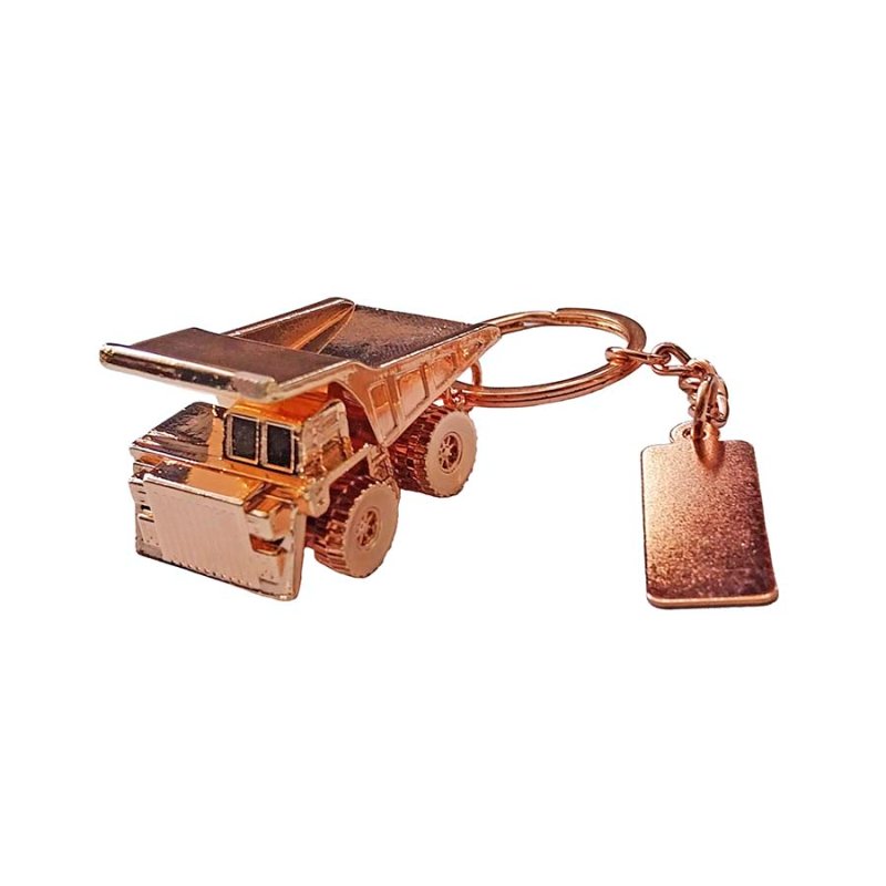 Llavero Metálico Camion Minero Encobrizado - Merchandising corporativo personalizable