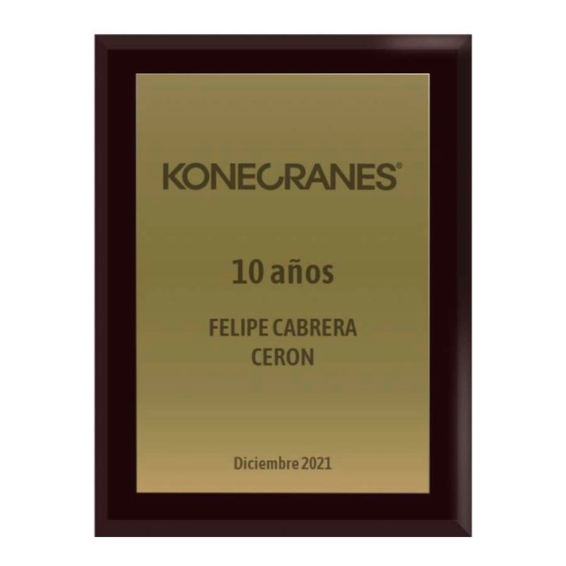 Trofeo De Madera Lacada - Merchandising corporativo personalizable