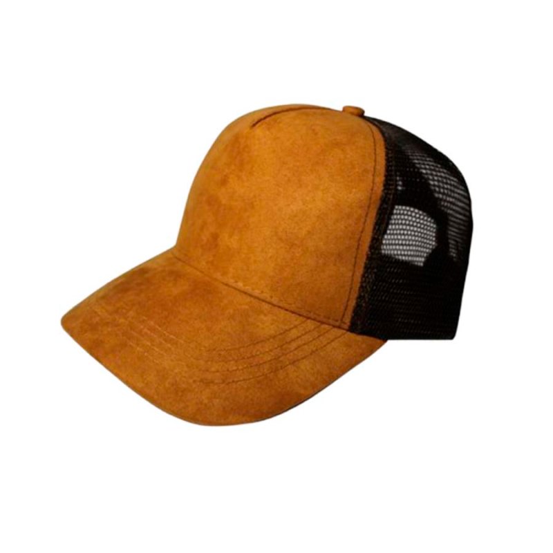 Gorro Suede Ocre Mesh Café