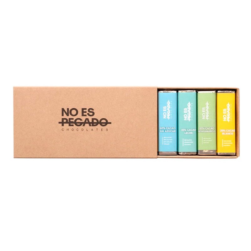 Caja De 7 Barritas De Chocolate Mix - Merchandising corporativo personalizable