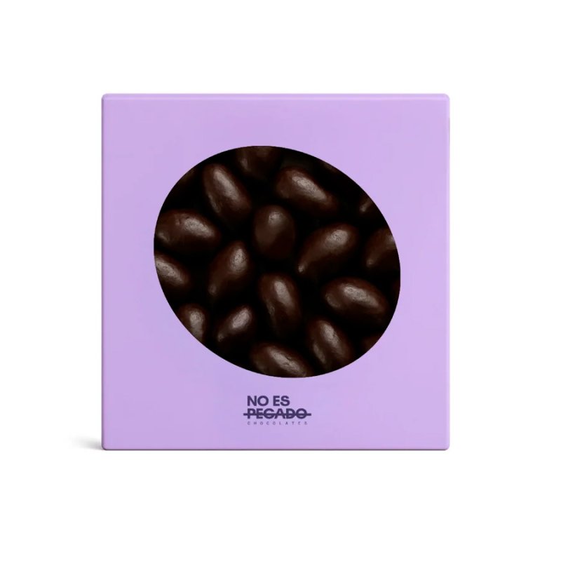 Almendras Bañadas En Chocolate Semiamargo Vegano 100 Gr - Merchandising corporativo personalizable