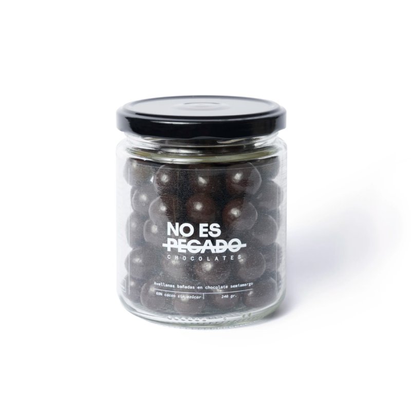 Avellanas Bañadas En Chocolate Semiamargo - Vegano 220 Gr
