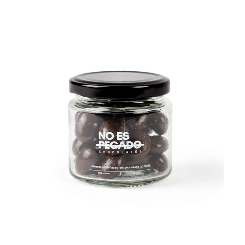 Almendras Bañadas En Chocolate Semiamargo Vegano 90 Gr