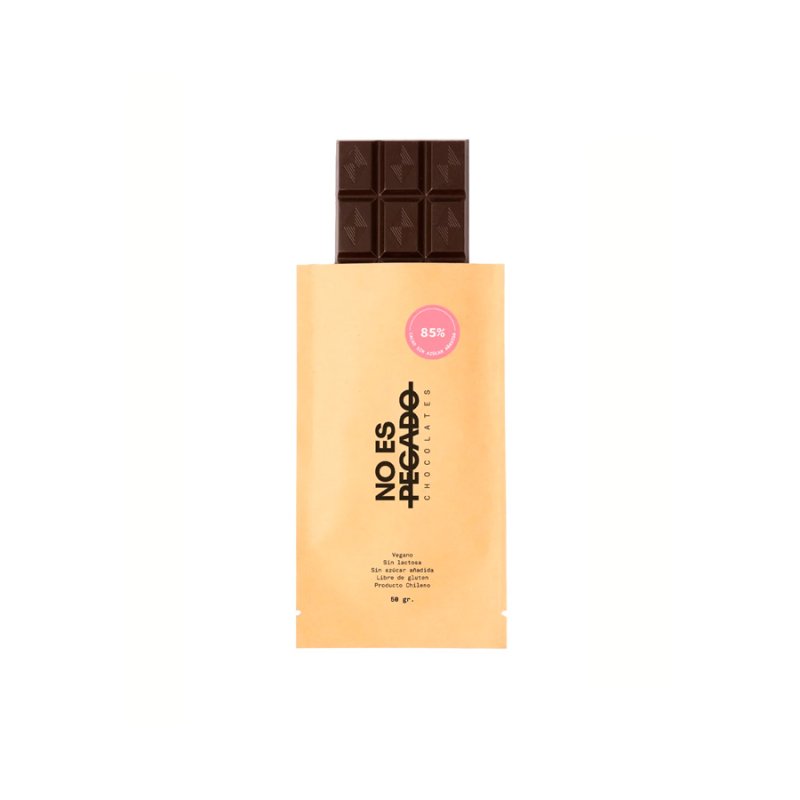 Tableta De Chocolate Amargo 85% Cacao Sin Azúcar -vegano 50 Gr